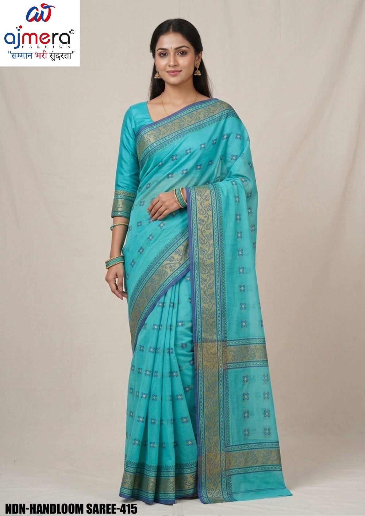 Pure Cotton Saree with Without Blouse for Premium Ethnic and Traditional Wear | NDN-HANDLOOM SAREE-415