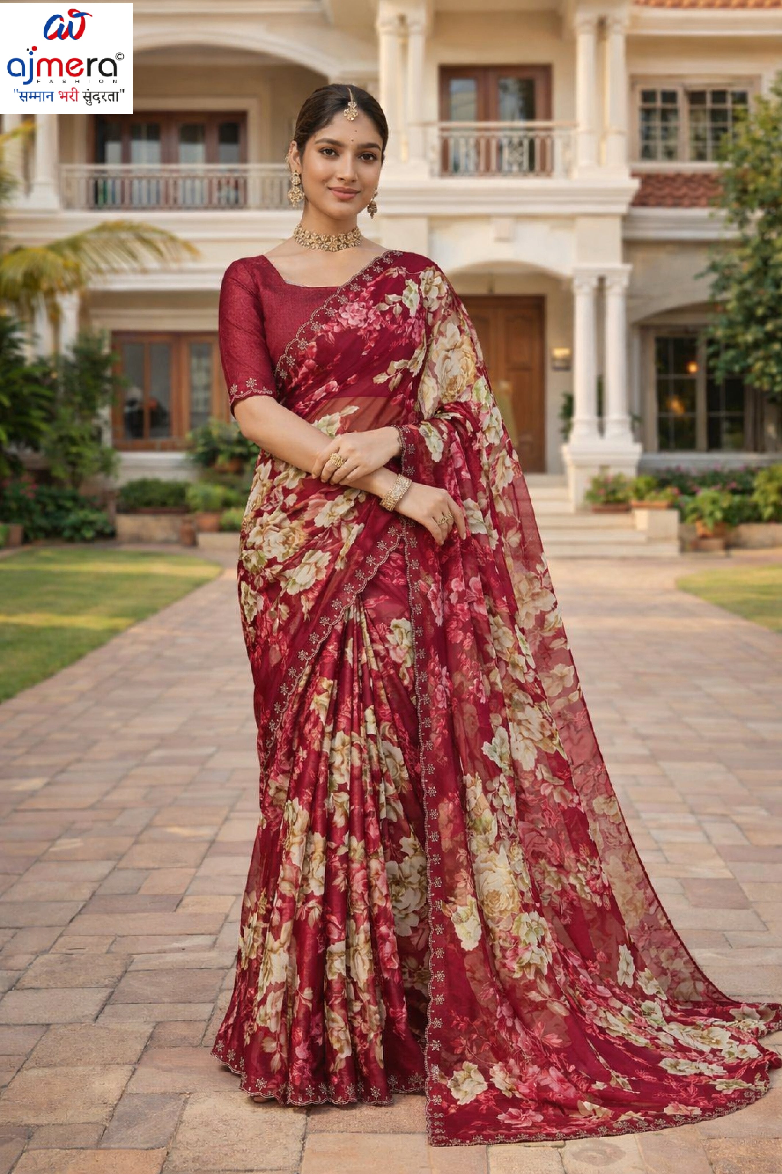 Premium Printed Saree with Matching Blouse Piece for Ethnic Elegance  | RDD-TANUJA