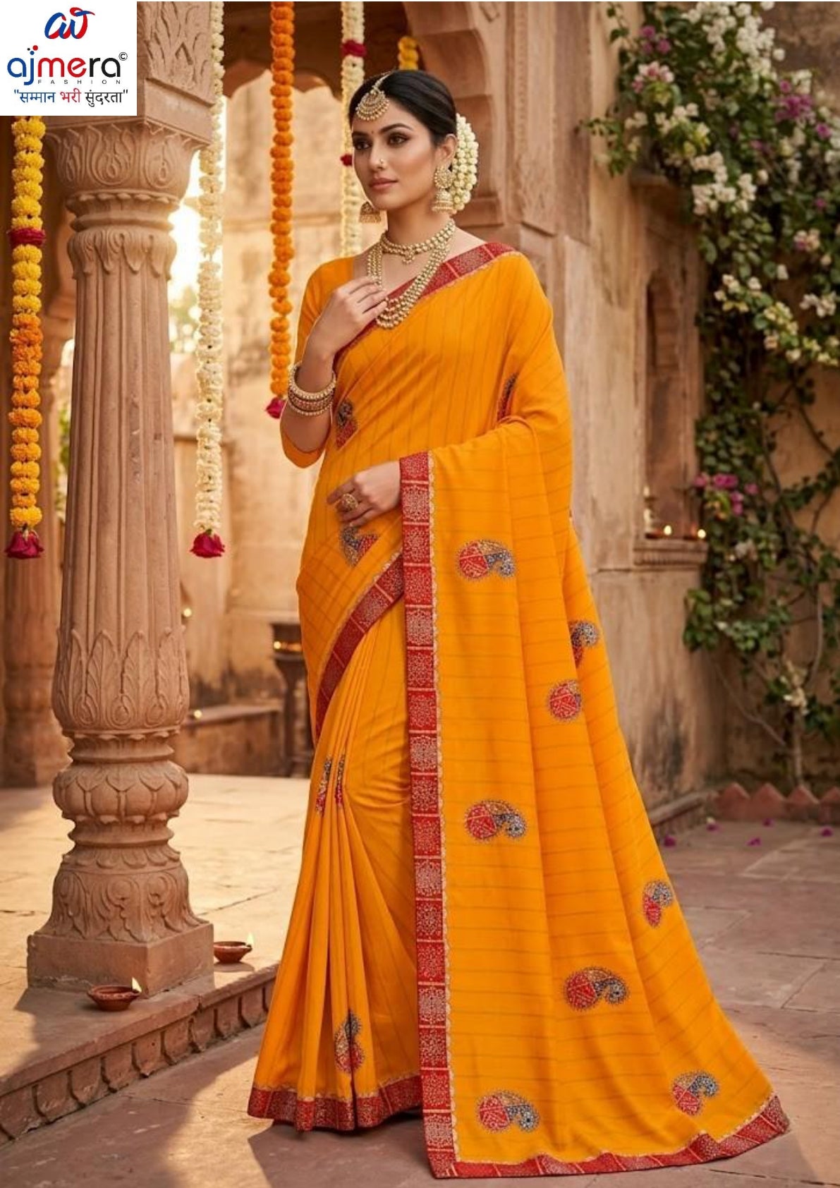 Fancy Lycra Matching Saree with Blouse Piece for Premium Ethnic and Traditional Wear | SRS-ONLY TIME