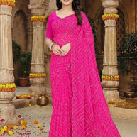 Elegant Printed Saree with Designer Blouse Piece for Festive Wear  | JS-VEDIKA