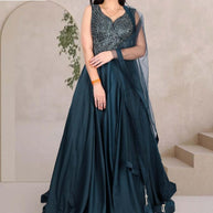 Designer Satin Gown for Women | CRY-6191