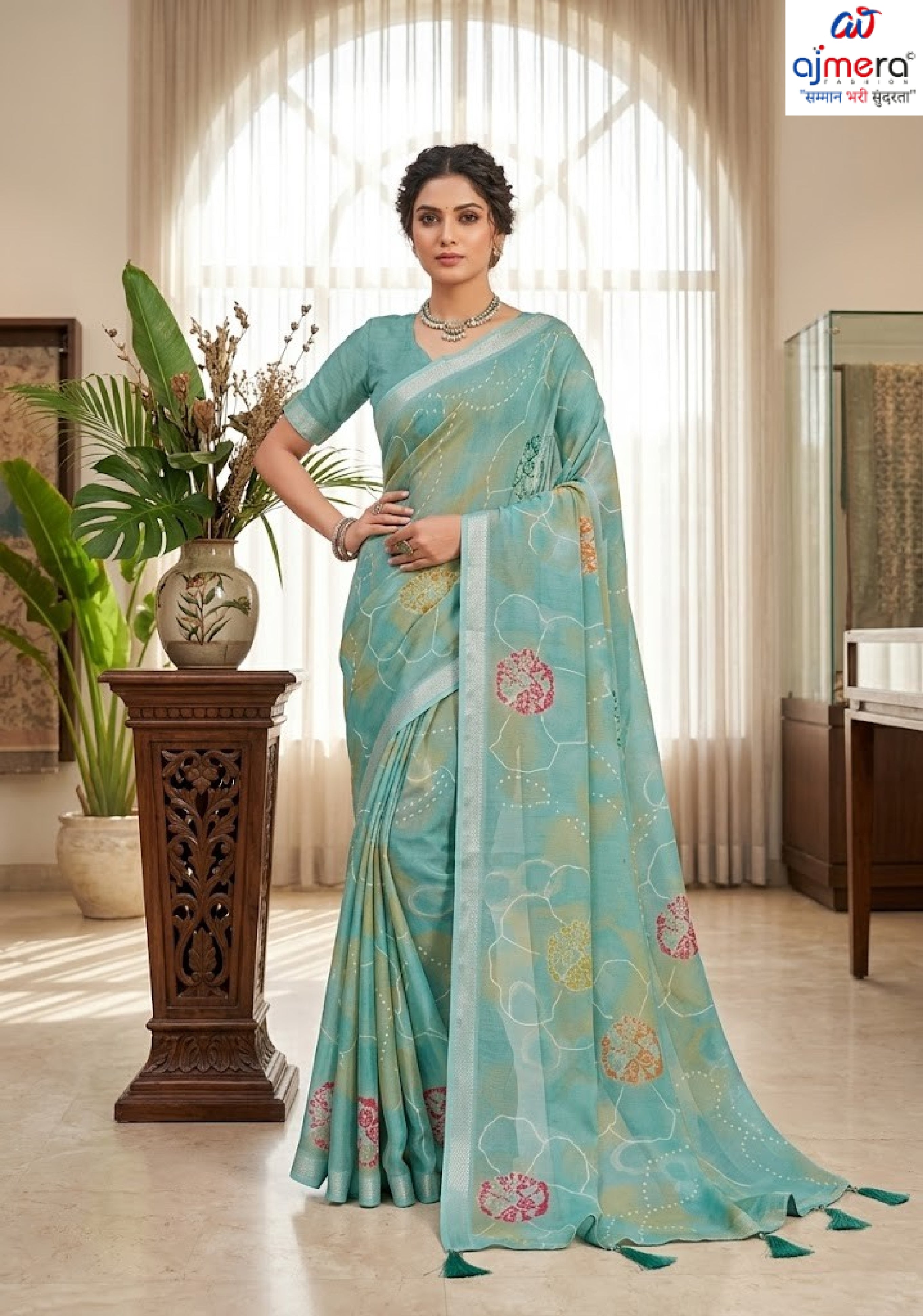 Fashionable Printed Saree with Blouse Piece for Festive Collection  | RDD-GANVITHA VOL-2