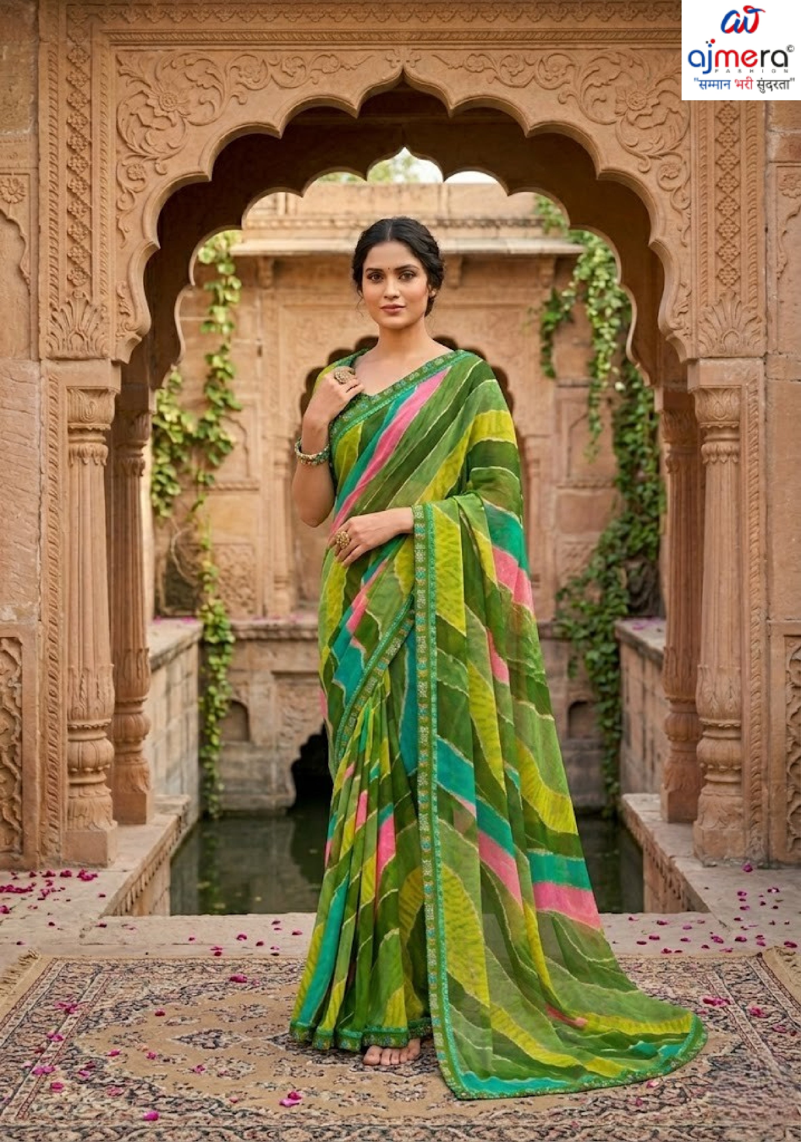 Fashionable Printed Saree with Blouse Piece for Festive Collection  | PRM-GULNASHI VOL-2