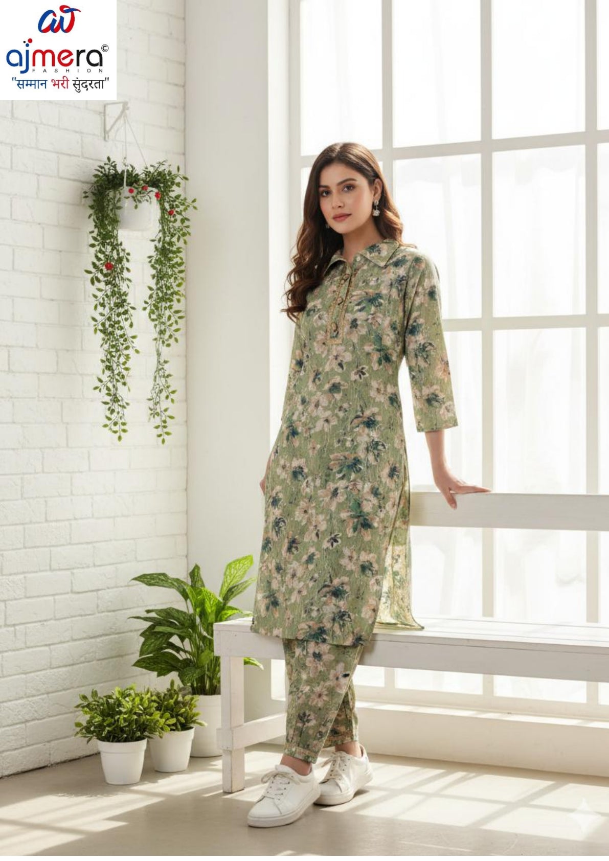 Designer Kurti Pant Set for Women | KRJ-MODAL PRINT