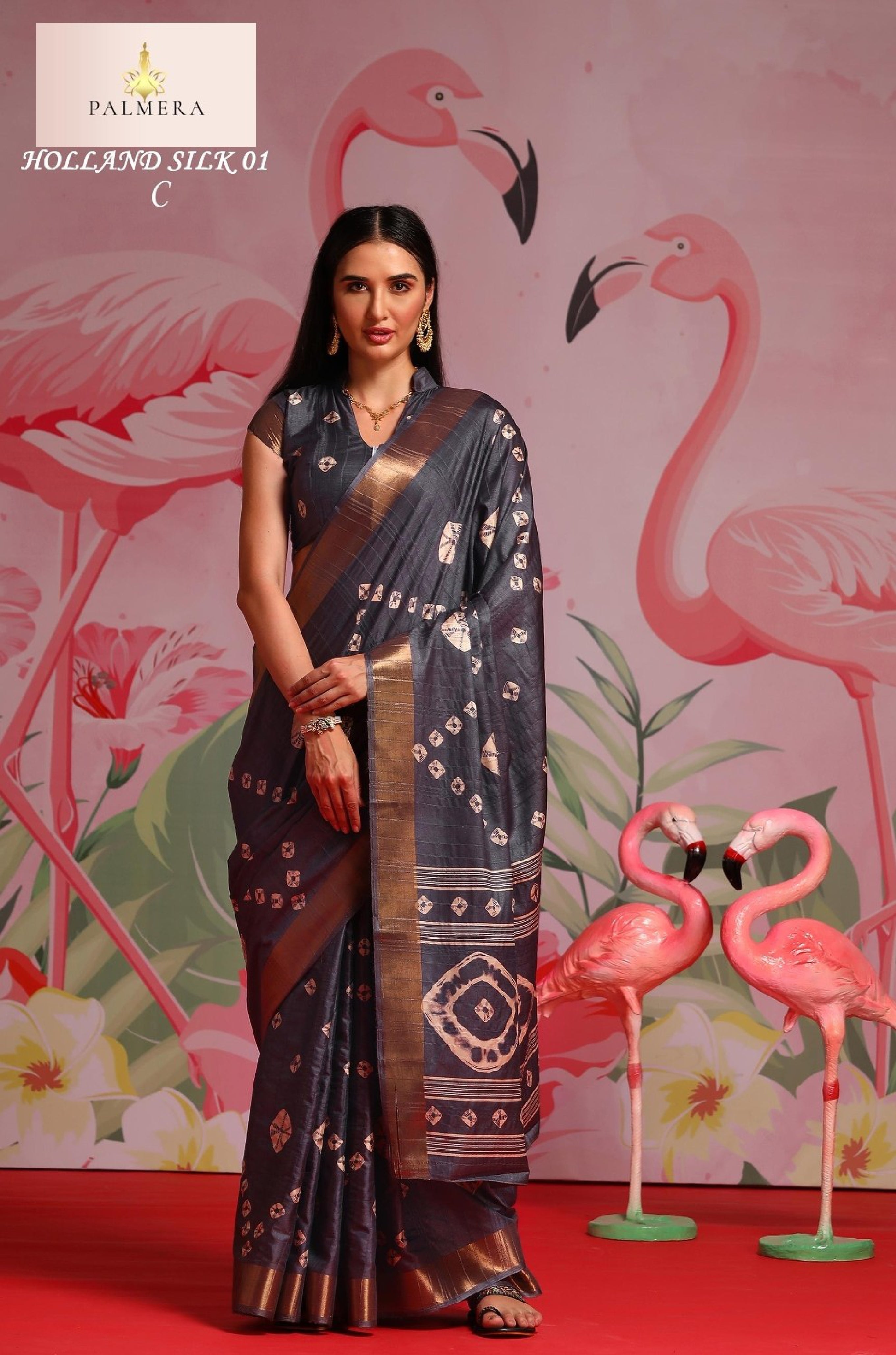 Holland Silk Handloom Silk Saree with Blouse for Premium Ethnic and Traditional Wear | ALL-HOLLAND SILK-01
