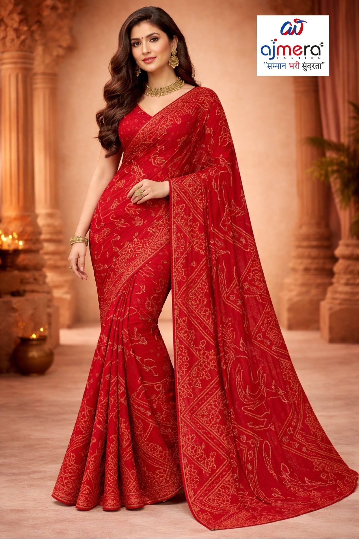 Beautiful Printed Saree with Blouse Piece for Cultural Celebrations | RMF-SUHAGAN VOL-4