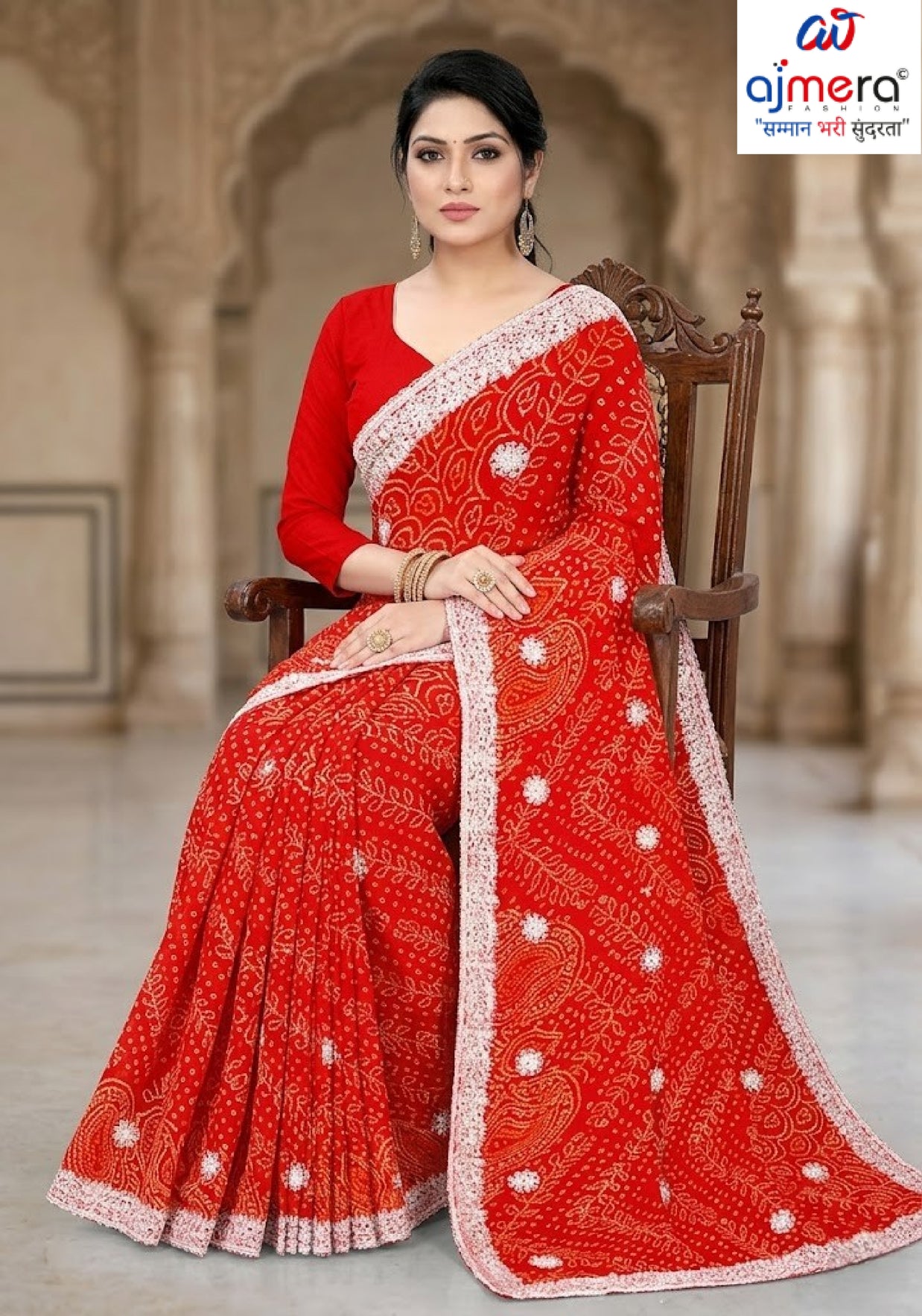 Trendy Printed Saree with Blouse Piece for Women’s Ethnic Wardrobe  | TD-ANARKALI