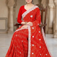 Trendy Printed Saree with Blouse Piece for Women’s Ethnic Wardrobe  | TD-ANARKALI