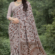 Reniyal Print Loose Saree with Blouse for Premium Ethnic and Traditional Wear | SGR-PADMA