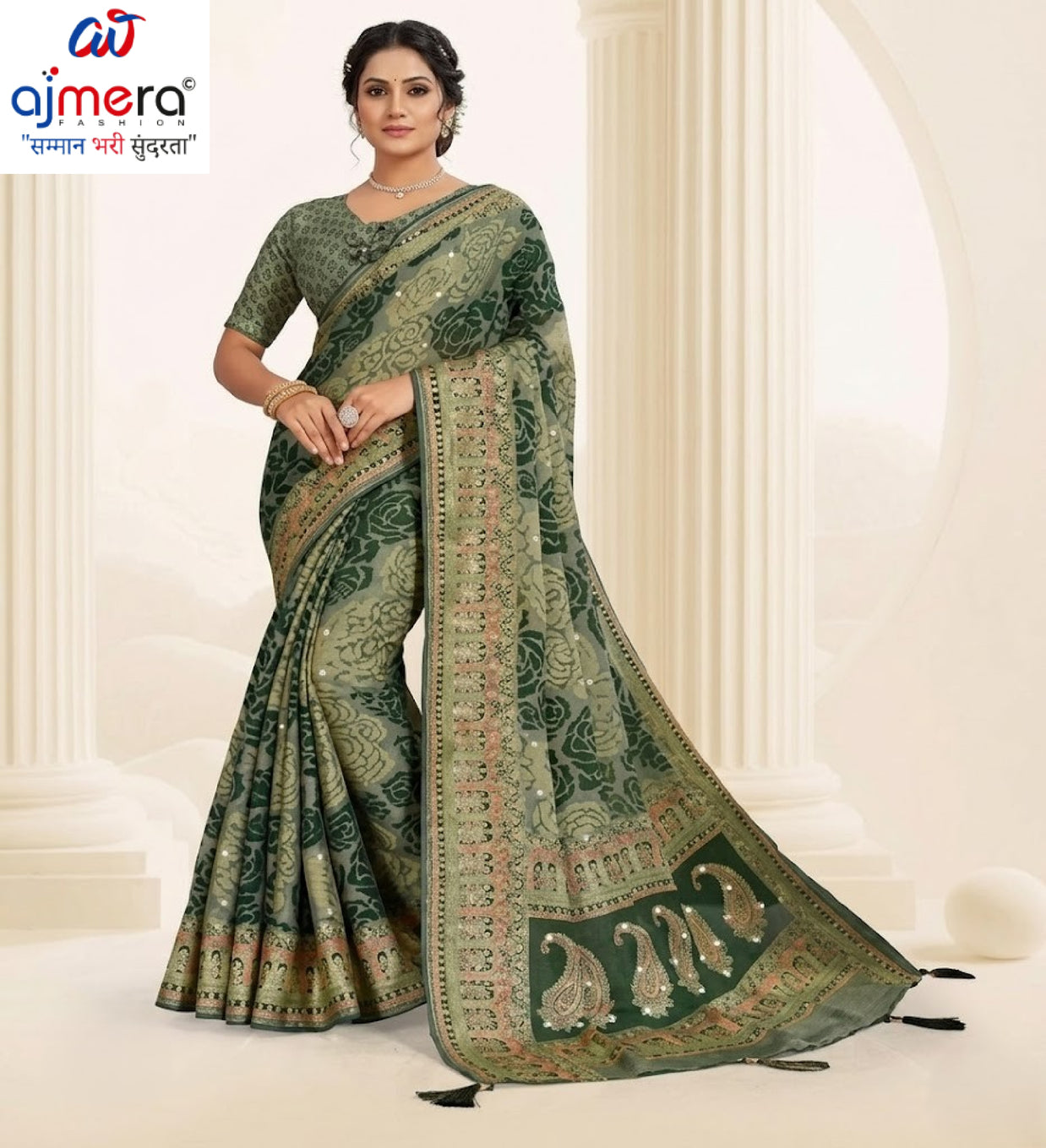 Graceful Printed Saree with Blouse Piece for Modern Ethnic Fashion | RDD-INDIRA VOL-03