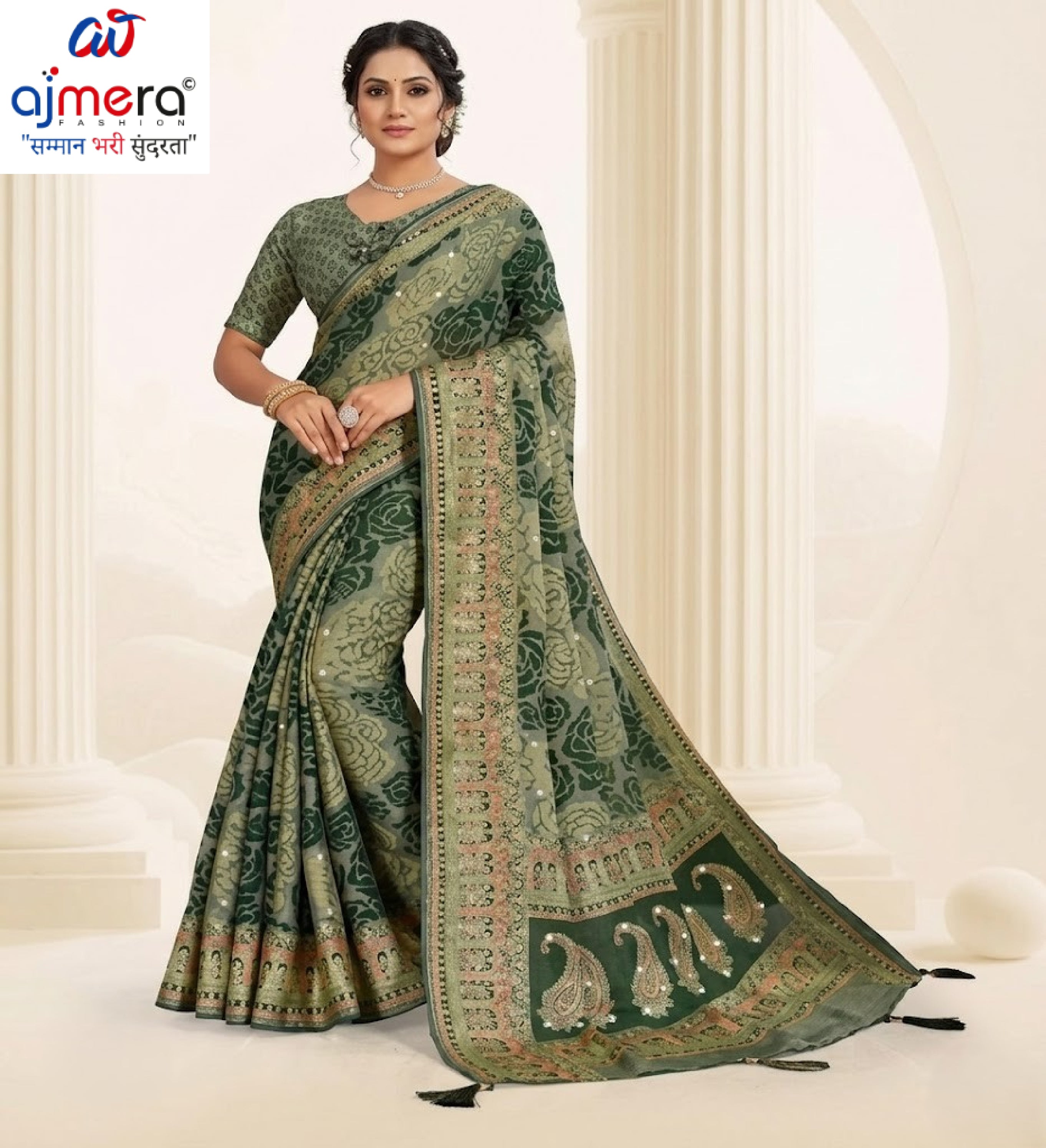 Graceful Printed Saree with Blouse Piece for Modern Ethnic Fashion | RDD-INDIRA VOL-03