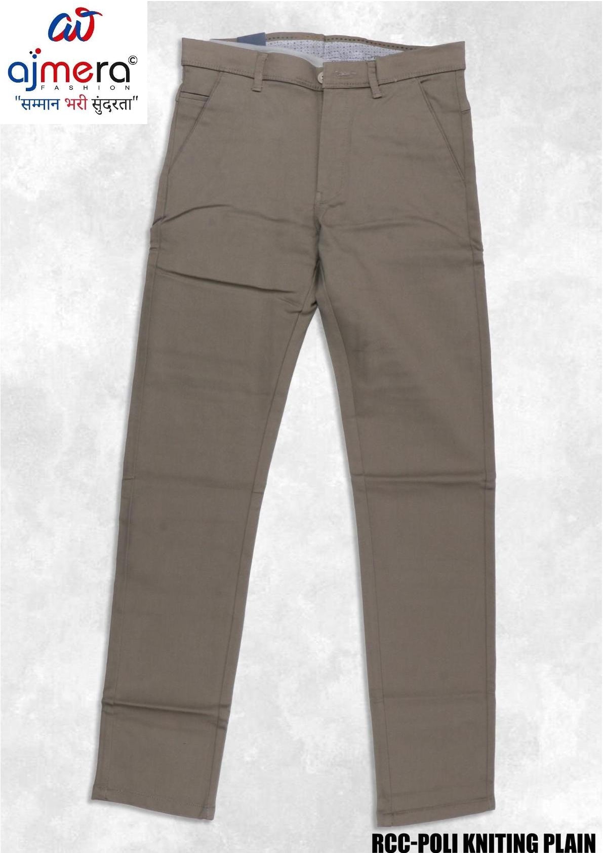 Mens Pants Supplier India | RCC-POLI KNITING PLAIN