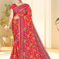 Stylish Printed Saree with Blouse Piece for Traditional Celebrations | SNR-COLGATE