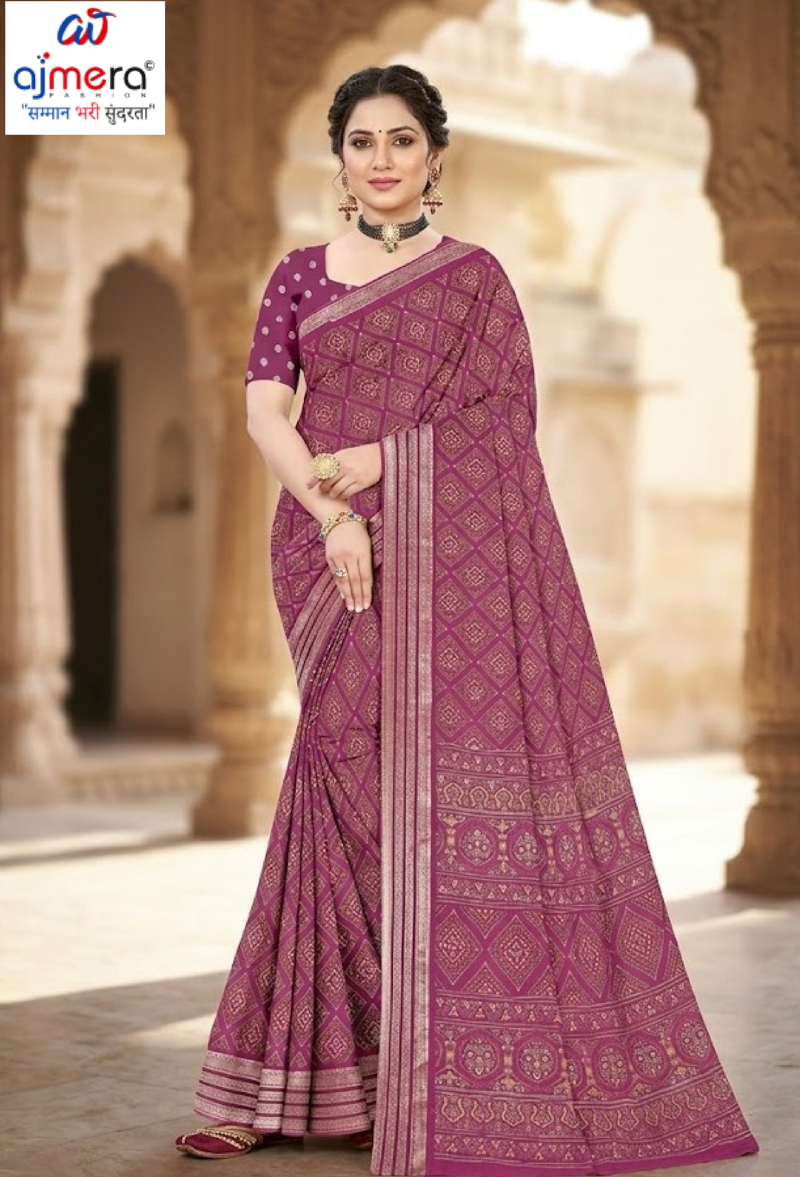 Fashionable Printed Saree with Blouse Piece for Festive Collection | GLC-KANCHI SILK-2