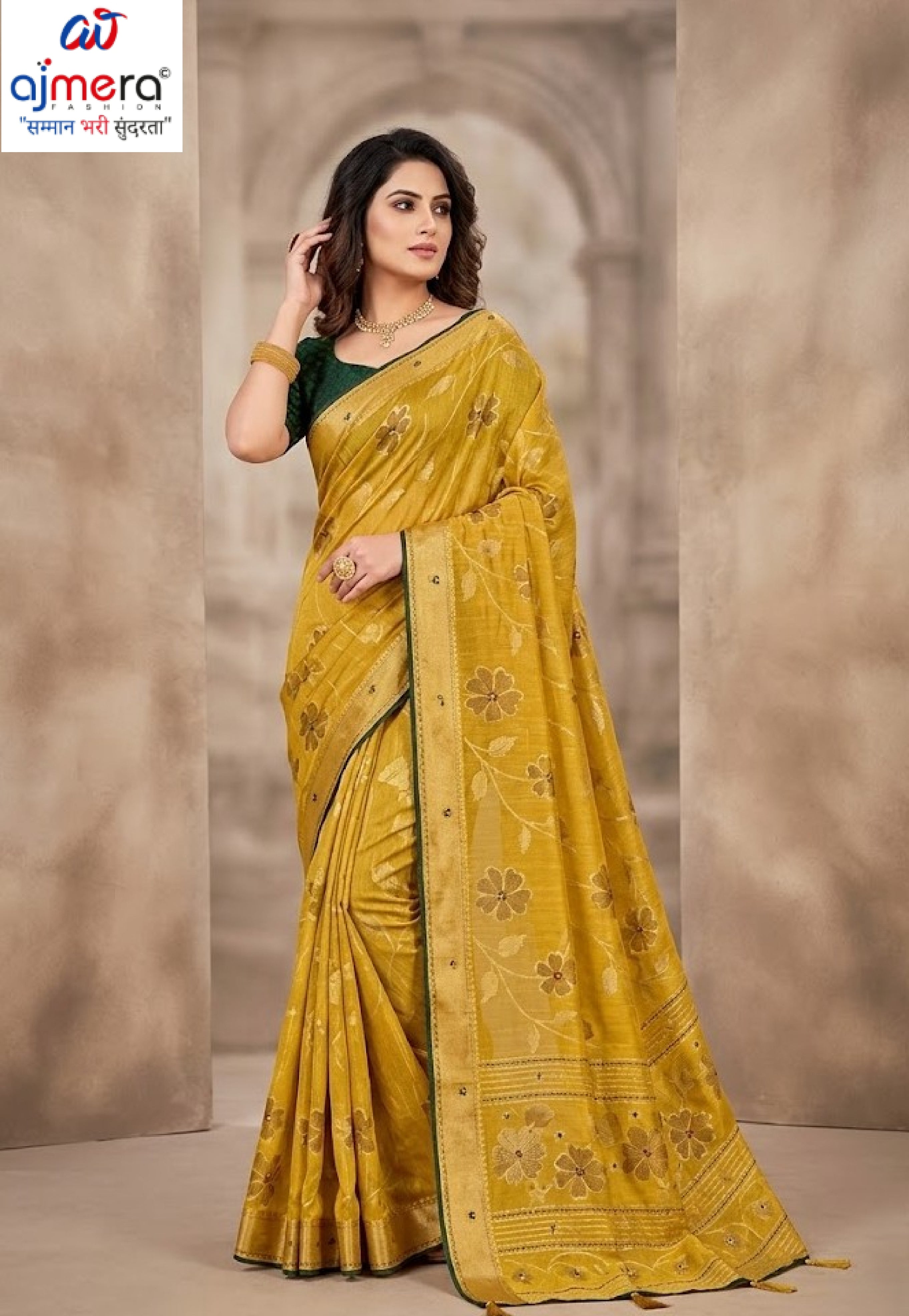 Beautiful Printed Saree with Blouse Piece for Cultural Celebrations  | VDT-SINDOOR