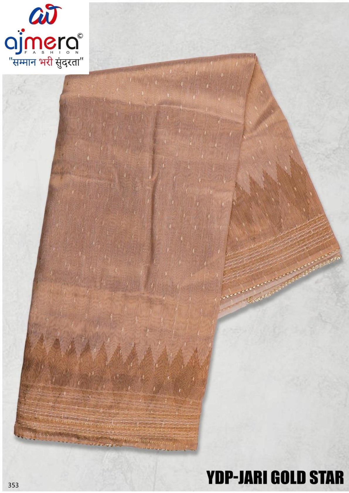 Premium Jacquard Silk Saree with Matching Blouse Piece for Ethnic Celebrations | YDP-JARI GOLD STAR