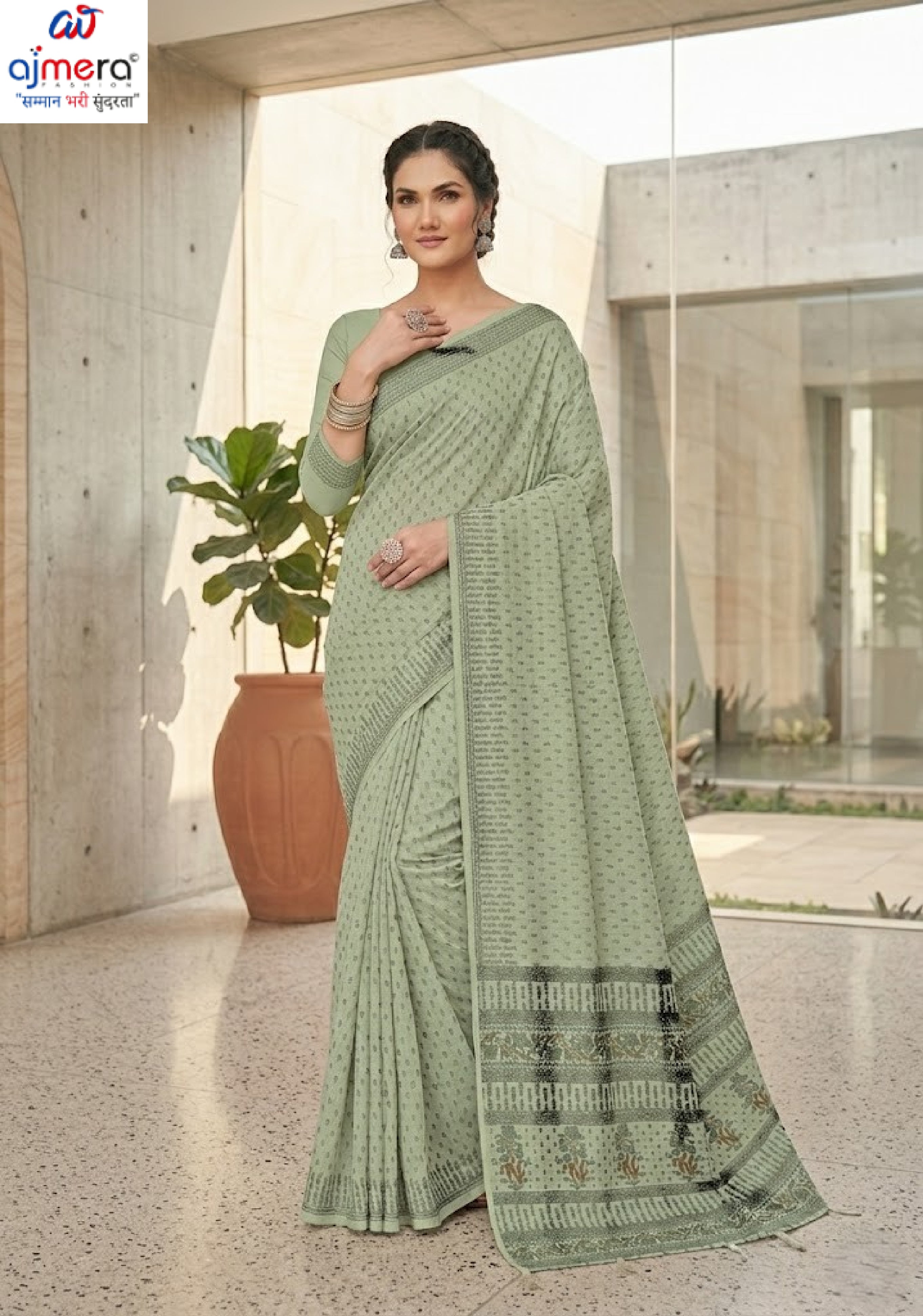 Printed Cotton Saree with Blouse Piece for Premium Ethnic and Traditional Wear | DFL-KARUNA-04