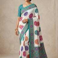 Traditional Cotton Saree with Blouse Piece for Premium Ethnic and Traditional Wear | ATN-BHAVIKA