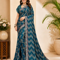 Classic Printed Saree with Blouse Piece for Timeless Traditional Style | RDD-NIKITA VOL-02