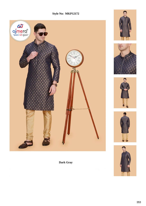 Premium Men's Kurta & Pajama for Wedding & Festive Wear | SNA-MKP12172