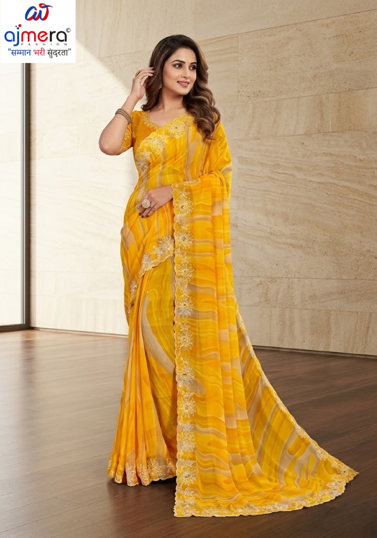 Graceful Printed Saree with Blouse Piece for Modern Ethnic Fashion  | RDD-DHWANI