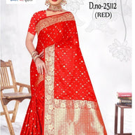 Elegant Jacquard Silk Saree with Designer Blouse Piece for Festive Elegance | MTE-25112