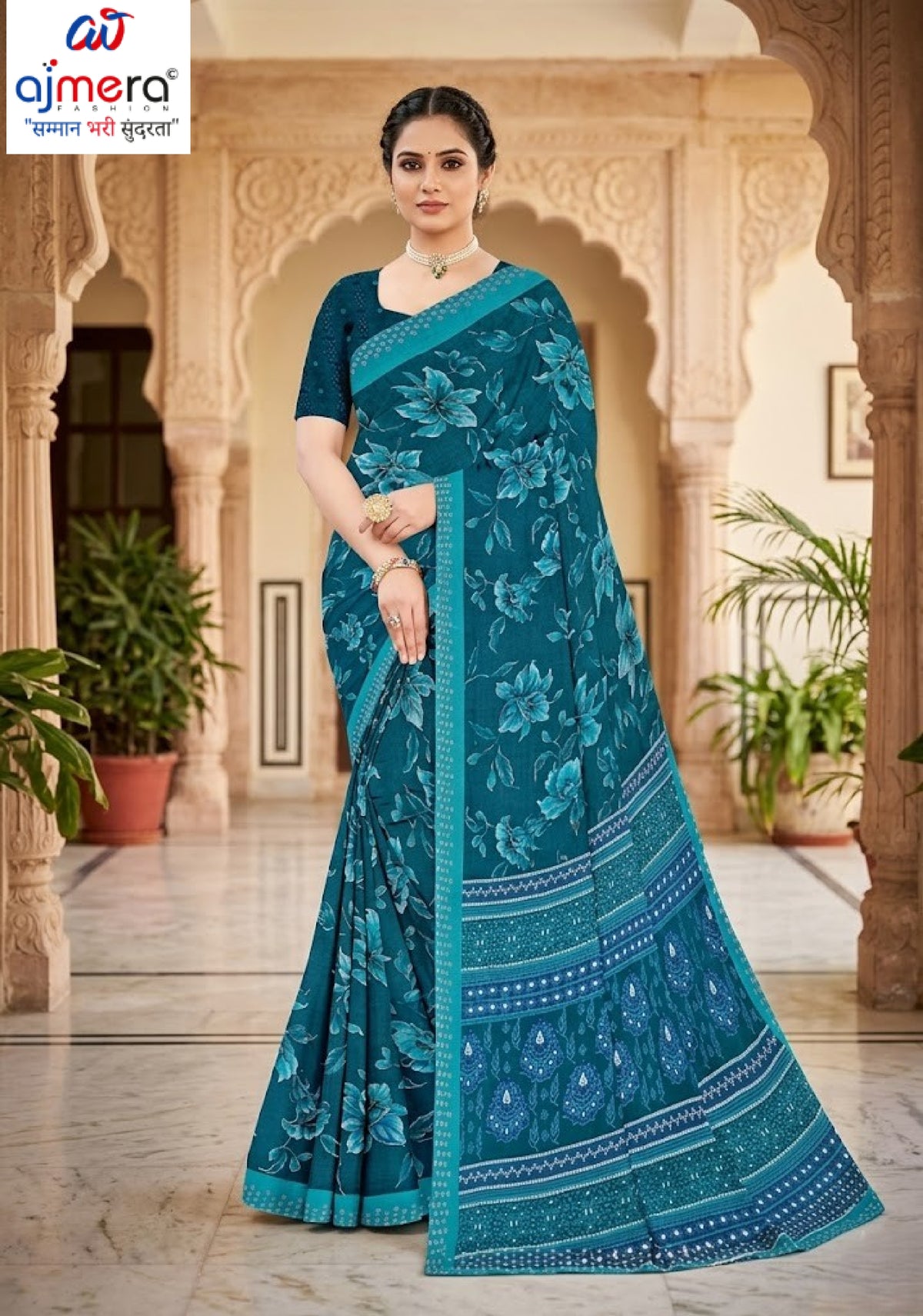 Beautiful Printed Saree with Blouse Piece for Cultural Celebrations | GLC-PALAV