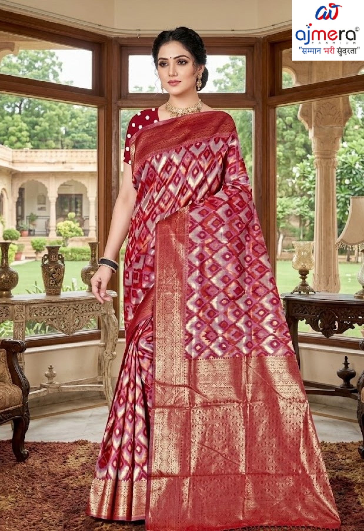 Fancy Jacquard Silk Saree With Blouse Piece | TUL-AARTI SITA COTTON