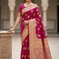 Designer Jacquard Silk Saree with Blouse Piece for Traditional Occasions | TUL-HANSJODA SILK VOL-15