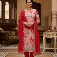 Exclusive Organza Unstitched Suit Set | KVV-JAIPURI BLAST VOL-2