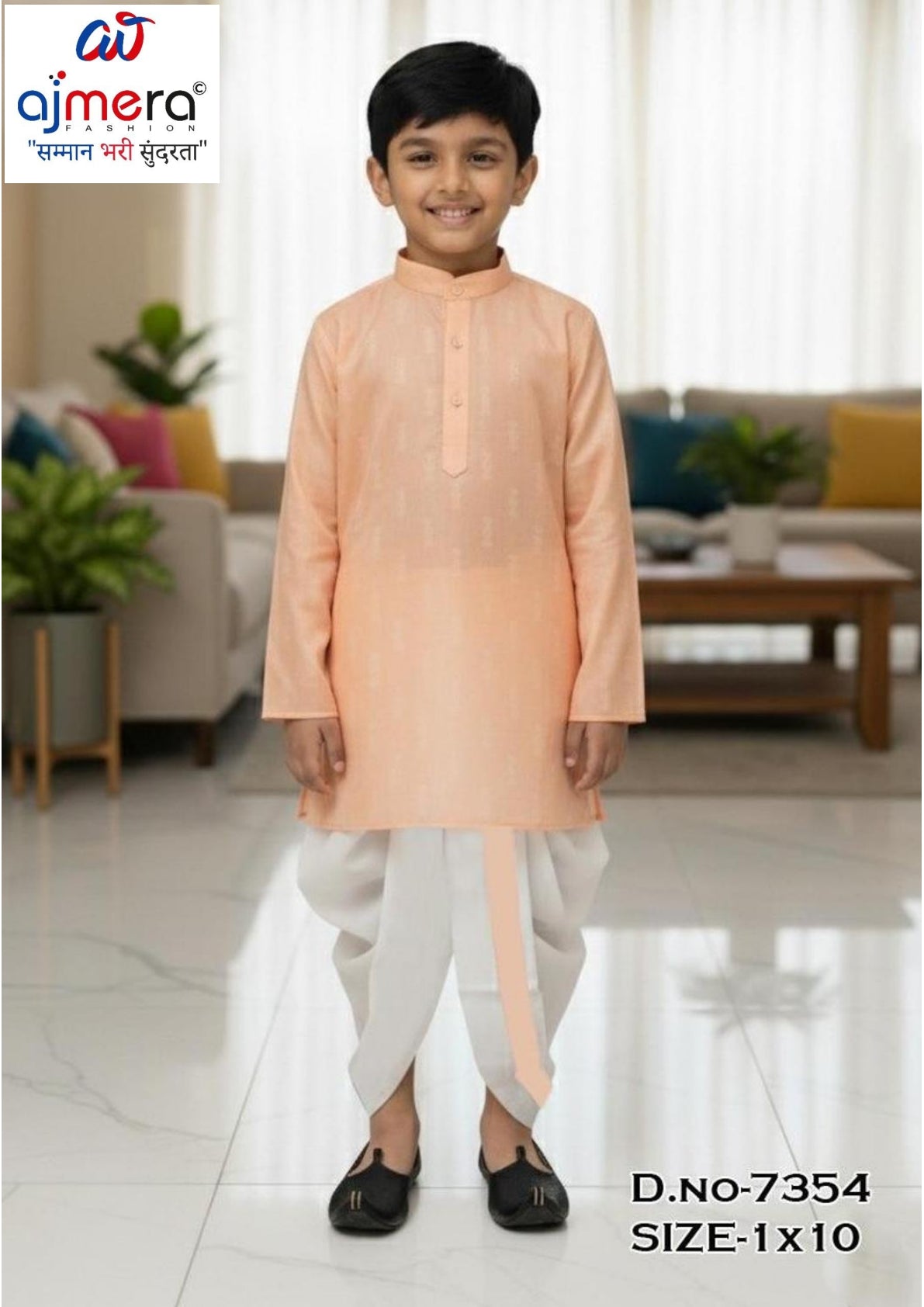 Designer Boys Kurta Dhoti Wholesale Set | JDW-7354