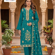 Premium Designer Unstitched Suit Set | YF-LEELA-1