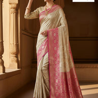 Fine Rapier Silk Matching Saree With Blouse Piece | RKI-331