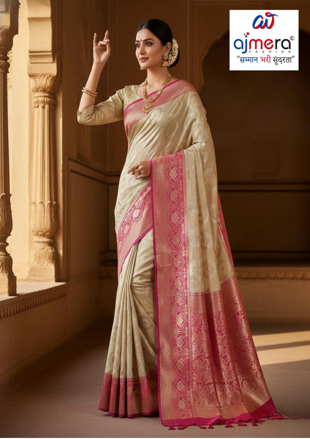 Fine Rapier Silk Matching Saree With Blouse Piece | RKI-331