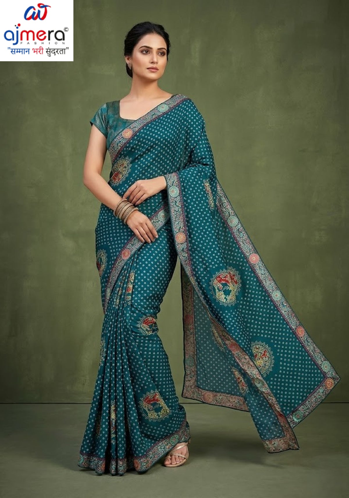 Fashionable Printed Saree with Blouse Piece for Festive Collection | RDD-NIKITA VOL-03