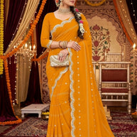 Dyed Matching Saree Manufacturer with Blouse Piece for Premium Ethnic and Traditional Wear | SRS-SHYAM SUNDARI