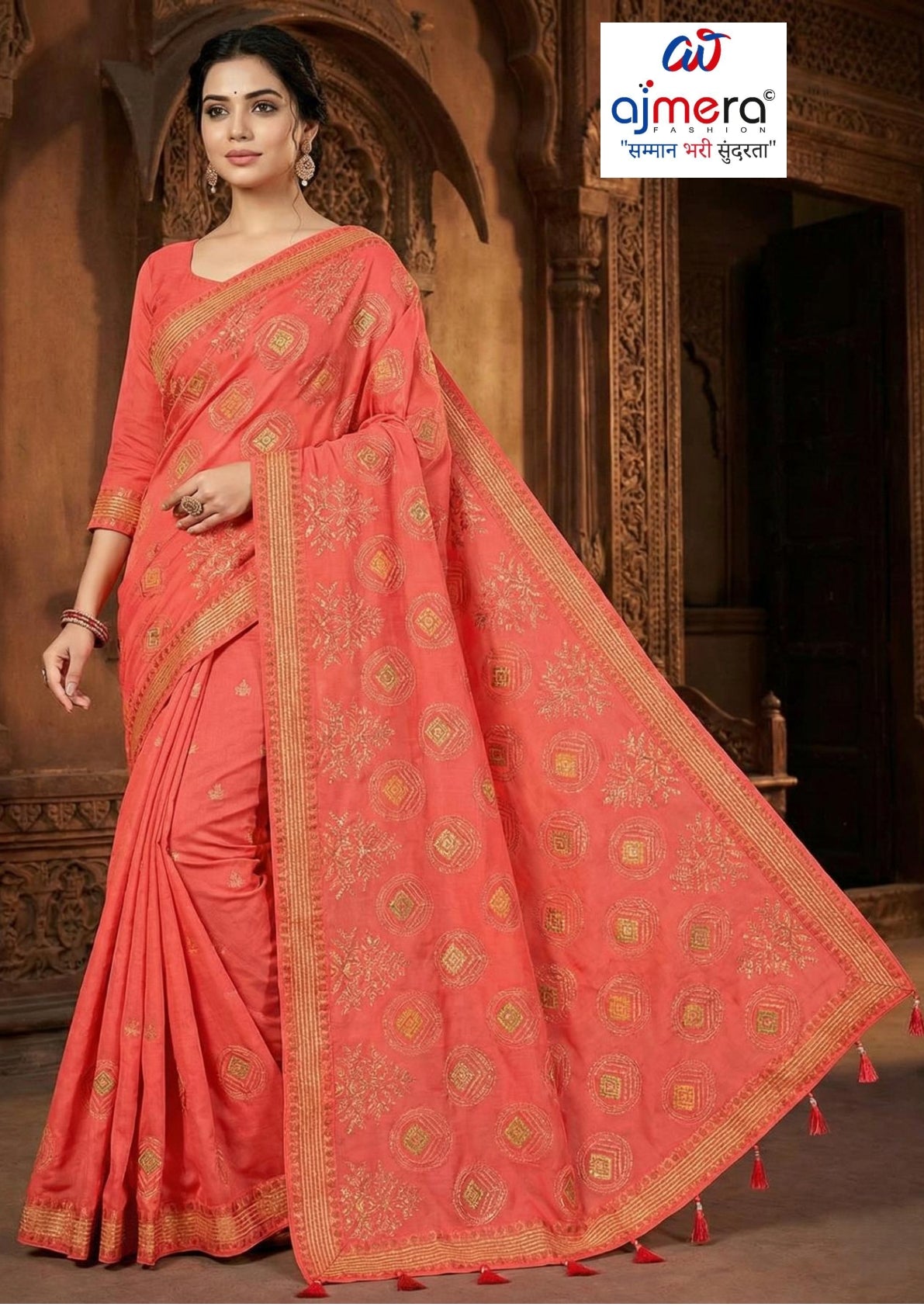Premium Cotton Saree with Without Blouse for Premium Ethnic and Traditional Wear | PJA-MISS WORLD