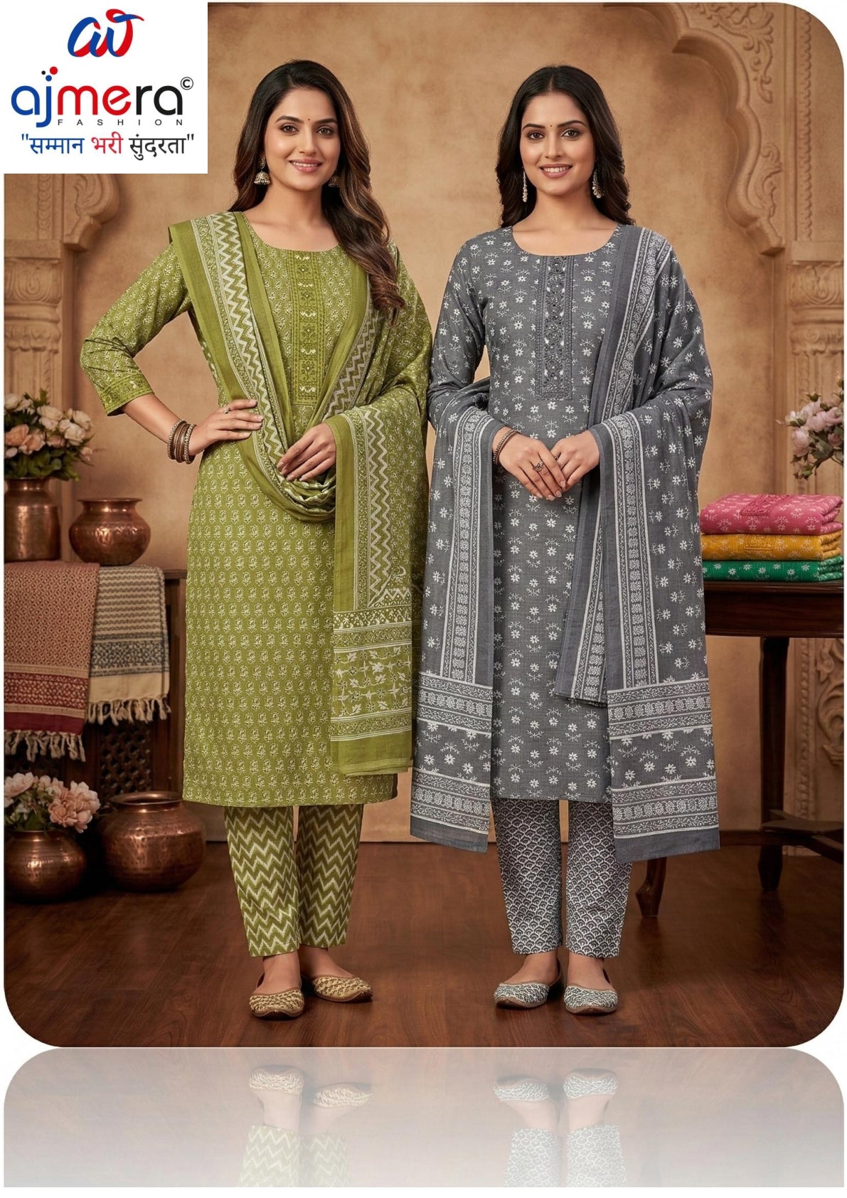 Premium Cotton Unstitched Suit Set | SPT-ADITI