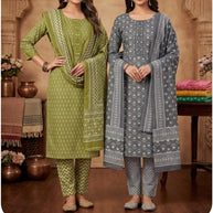 Premium Cotton Unstitched Suit Set | SPT-ADITI