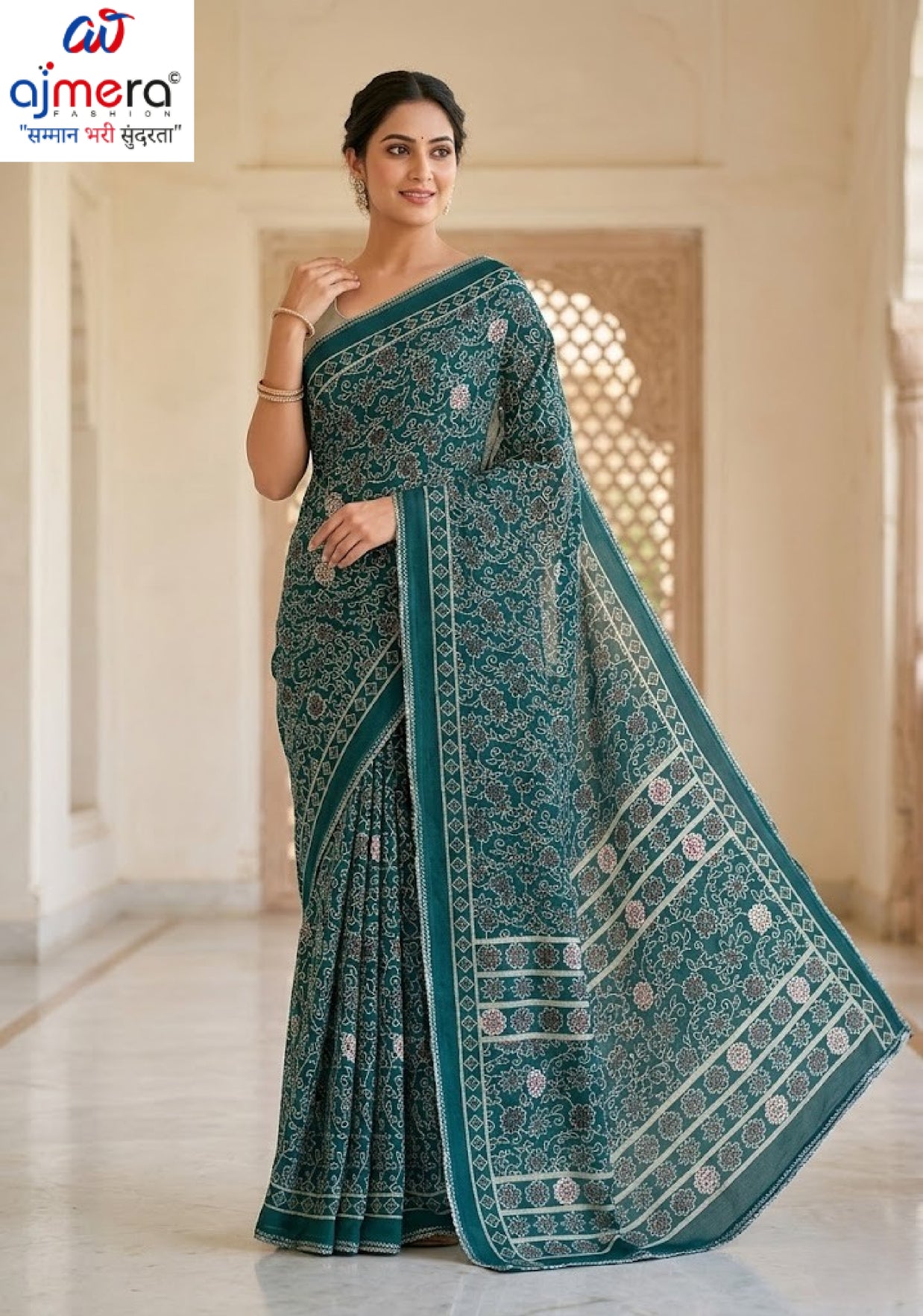 Stylish Printed Saree with Blouse Piece for Traditional Celebrations  | VDT-DISCO-13
