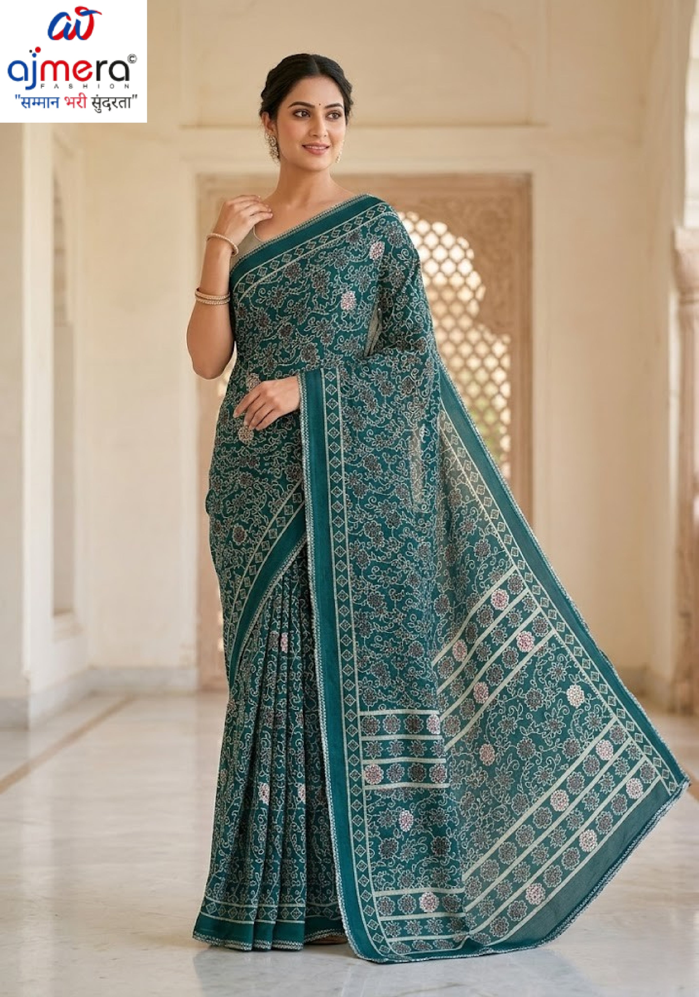 Stylish Printed Saree with Blouse Piece for Traditional Celebrations  | VDT-DISCO-13