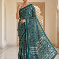 Stylish Printed Saree with Blouse Piece for Traditional Celebrations  | VDT-DISCO-13