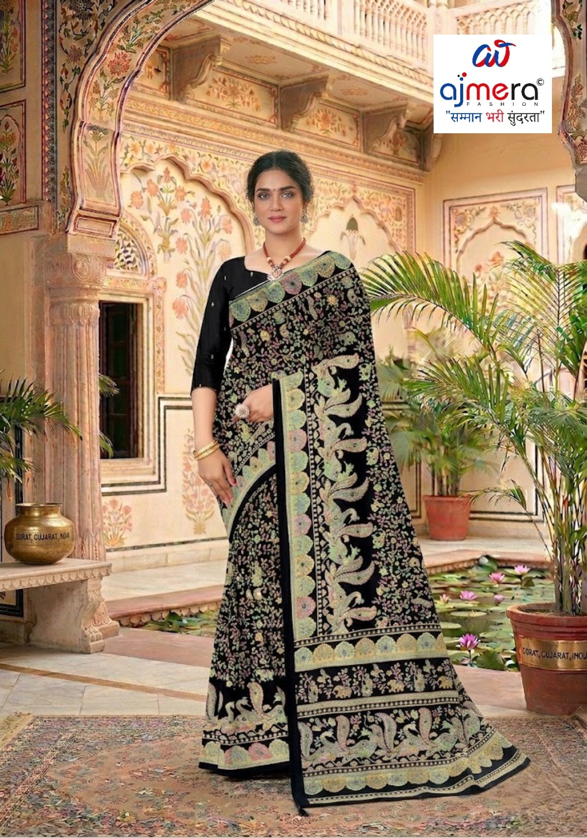 Classic Printed Saree without Blouse for Timeless Traditional Style  | GLC-KALASH