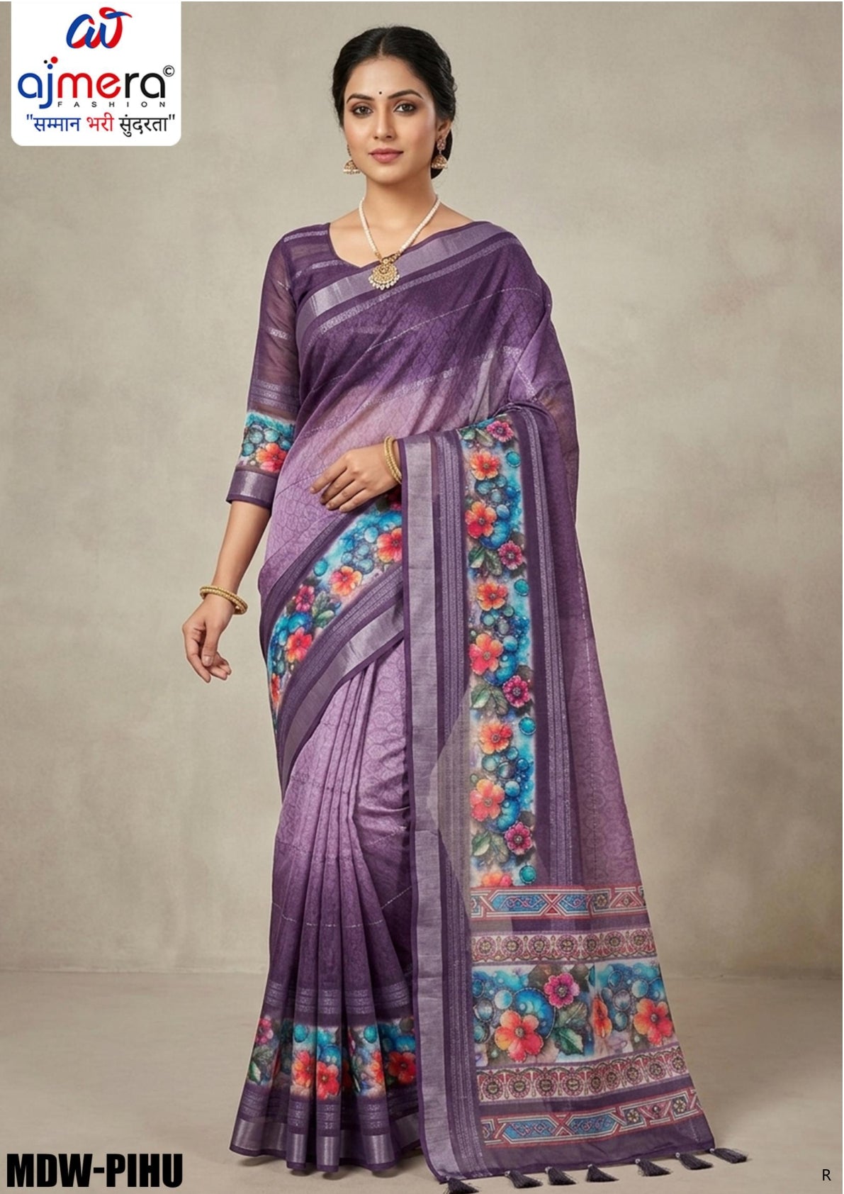 Luxury Jacquard Silk Saree with Blouse Piece for Wedding & Party Wear | MDW-PIHU