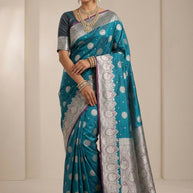 Silken Jacquard Silk Saree With Blouse Piece | VML-LOOM LIGHT