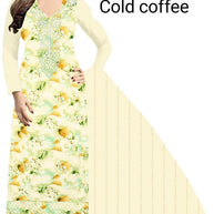 Printed Rayon Unstitched Suit Material | MJI-COLD COFFEE