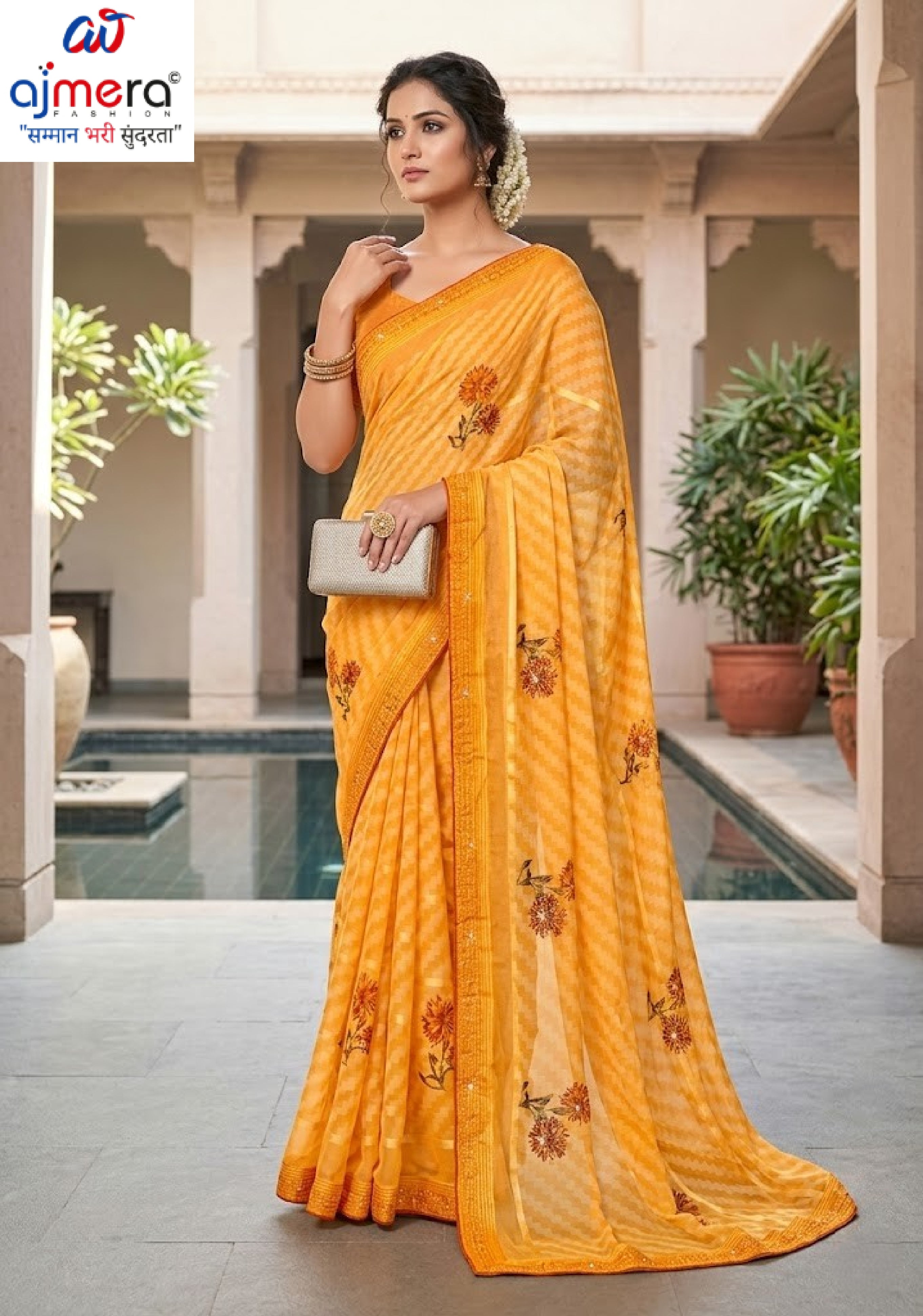 Classic Printed Saree with Blouse Piece for Timeless Traditional Style | PRM-KACHI KALI