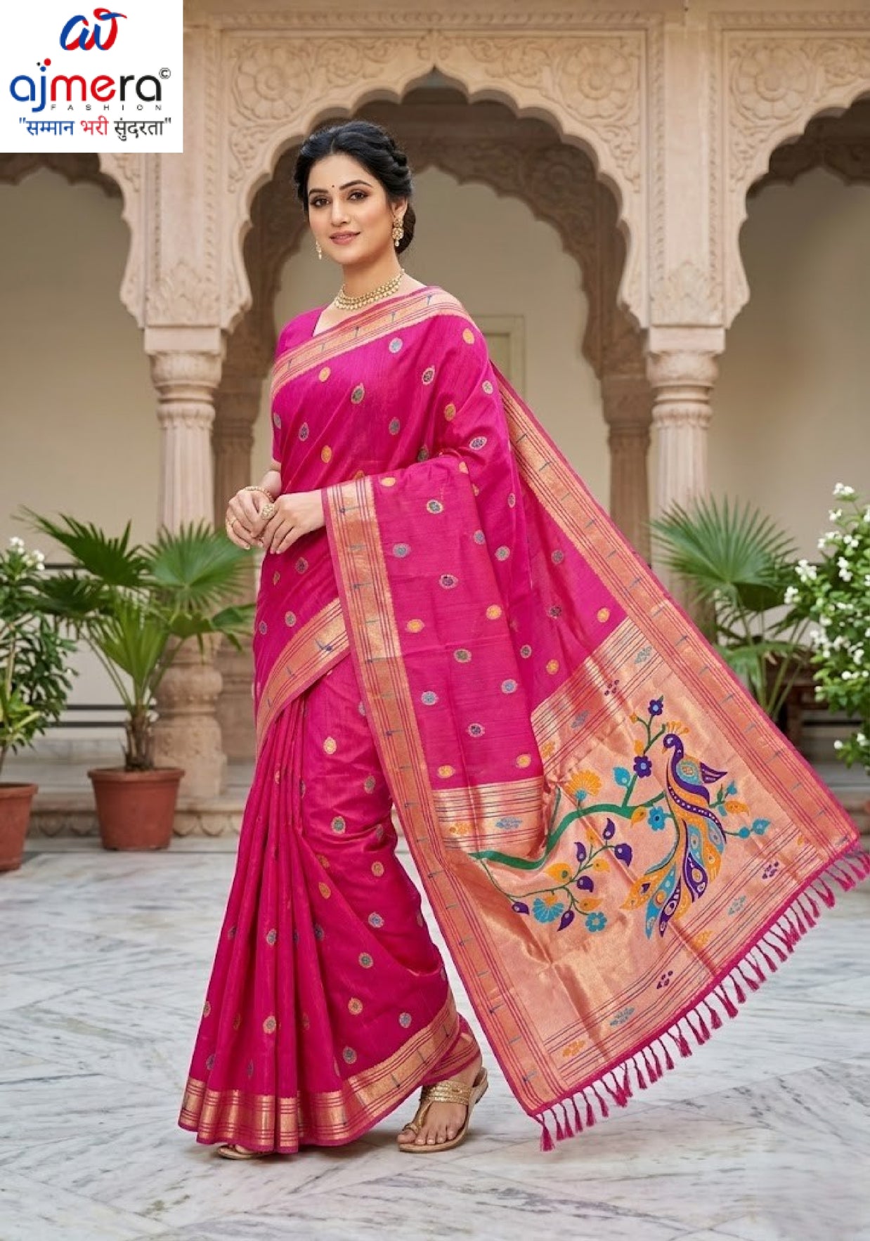 Stylish Jacquard Silk Saree with Blouse Piece for Festive Collection | TUL-SAFARI COTTON VOL-03