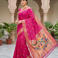 Stylish Jacquard Silk Saree with Blouse Piece for Festive Collection | TUL-SAFARI COTTON VOL-03