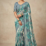 Fancy Print Loose Saree with Blouse for Premium Ethnic and Traditional Wear | BMS-KADAMBARI